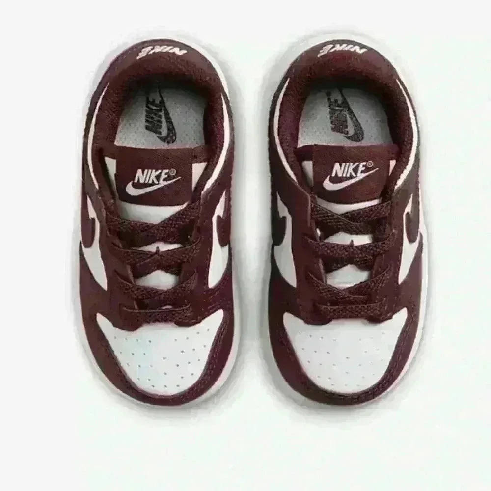 Bling Nike Dunk Low Baby Toddler Brown Sneaker Shoes Customized with Crystals